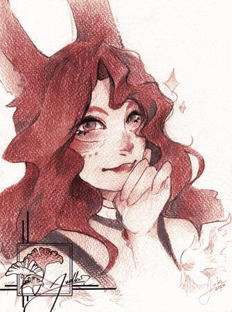 Agatha in Colored Pencils